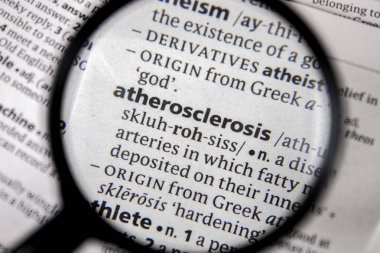 Bir sözlüğü kitaptaki sözcük veya tümcecik ateroskleroz.