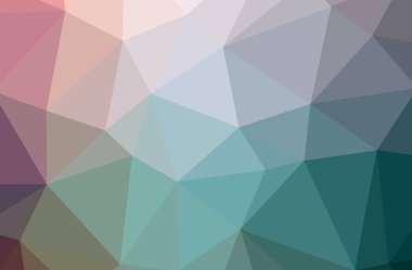 Soyut düşük poli mavi yatay arkaplan çizimi