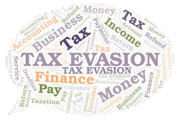 Tax Evasion word cloud. Wordcloud made with text only.