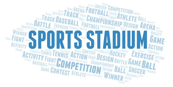 Sports Stadium Word Cloud Wordcloud Made Text Only — Stock Photo, Image