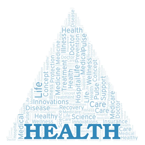 Health Word Cloud Wordcloud Made Text Only — Stock Photo, Image