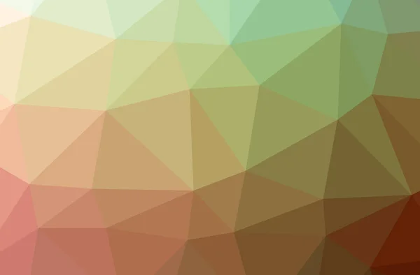 Illustration Abstract Green Orange Horizontal Low Poly Background Beautiful Polygon — Stock Photo, Image