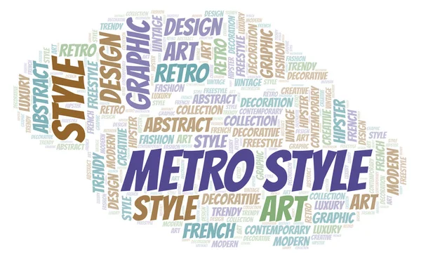 Metro Style Word Cloud White Background — Stock Photo, Image