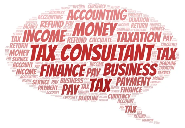 Asesora Fiscal Word Cloud Wordcloud Hecho Solo Con Texto — Foto de Stock