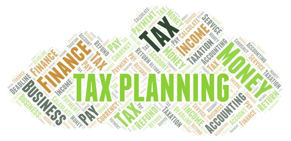 Tax Planning Word Cloud Wordcloud Made Text Only — Stock Photo, Image