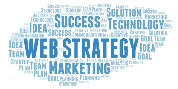 Web Strategy word cloud. Wordcloud made with text only.