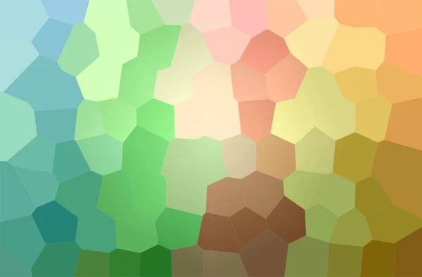 Abstracte Illustratie Van Groene Oranje Big Hexagon Achtergrond — Stockfoto