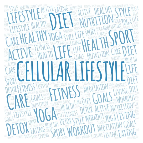 Cellular Lifestyle Word Cloud Wordcloud Made Text Only — Stock Photo, Image