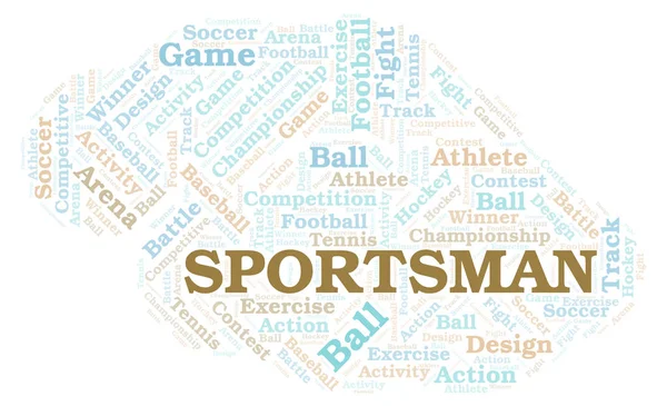 Sportler Wortwolke Wordcloud Nur Mit Text Erstellt — Stockfoto