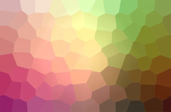 Abstract Illustration Green Orange Big Hexagon Background — Stock Photo, Image