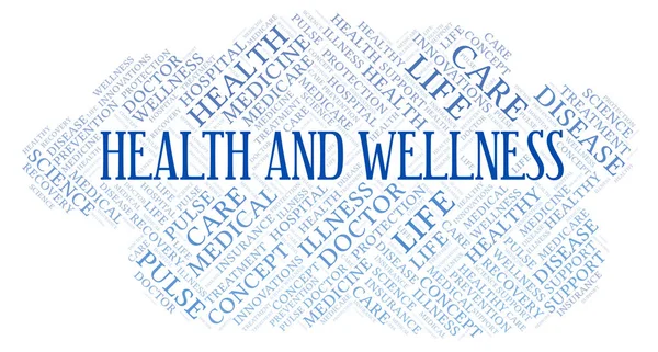Zdrowia Wellness Słowo Cloud Projekt Wykonany Tylko Tekst — Zdjęcie stockowe