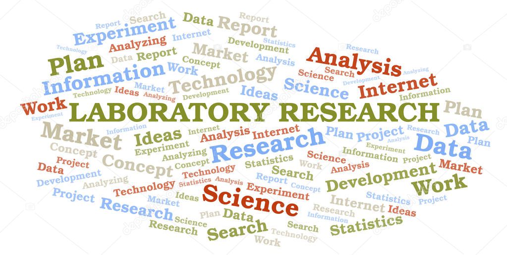 Laboratory Research word cloud. Wordcloud made with text only.