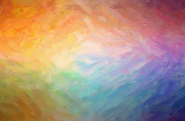 Turuncu Tüylü Fırça Yağlı Boyası arkaplanının soyut çizimi