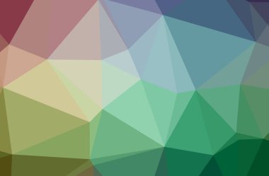 Soyut yeşil, kırmızı yatay düşük Poli arka plan resmi. Güzel çokgen tasarım deseni. 