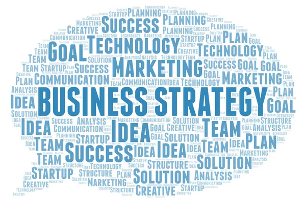 Estratégia de negócios nuvem de palavras. — Fotografia de Stock