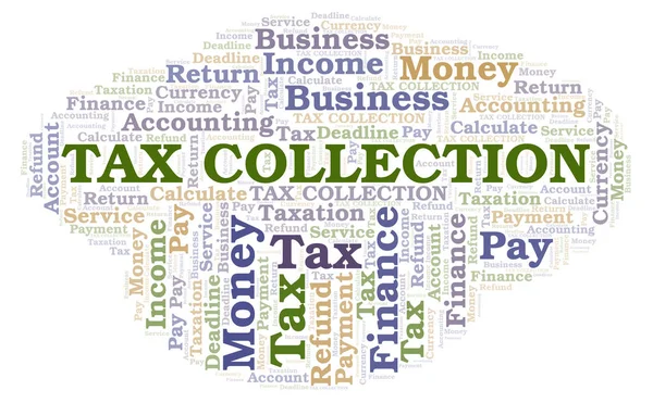 Daňové kolekce slovo mrak. — Stock fotografie