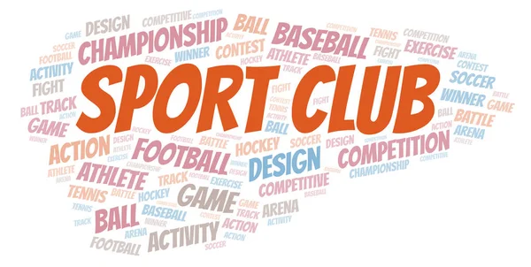 Deporte Club palabra nube . —  Fotos de Stock