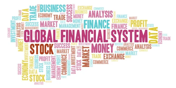 Global Financial System word cloud. — Stock Photo, Image