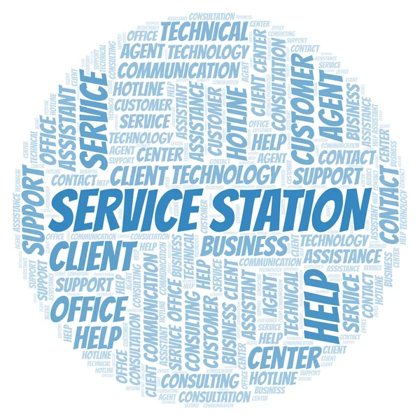 Bensinstation word cloud. — Stockfoto