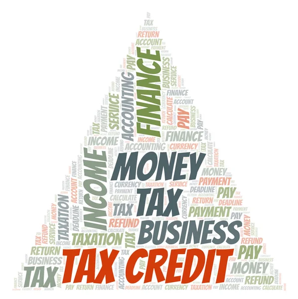 Tax Credit word cloud. — Stockfoto