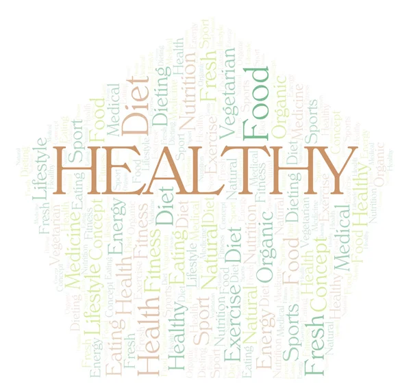 Healthy word cloud. — Stock Photo, Image