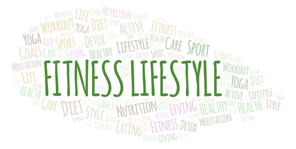 Fitness Lifestyle word cloud. — Stockfoto