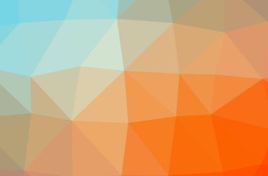 İllüstrasyon soyut mavi, turuncu yatay düşük Poli arka plan. Güzel çokgen tasarım deseni. 