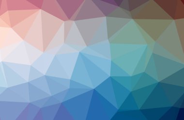 Mavi, sarı, kırmızı ve yeşil yatay düşük Poli arka plan resmi. Güzel çokgen tasarım deseni. 