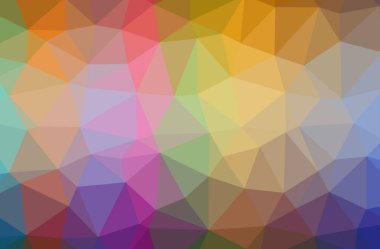 İllüstrasyon soyut mavi, turuncu, pembe, kırmızı yatay düşük Poli arka plan. Güzel çokgen tasarım deseni. 