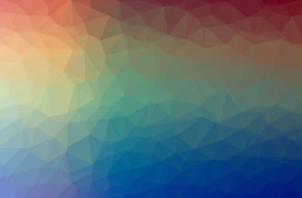 Illustration of abstract Blue, Red, Purple And Green horizontal low poly background. Beautiful polygon design pattern. — Stock Photo, Image