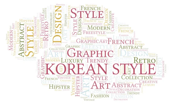 korean style word cloud on white background