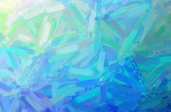 Abstracte illustratie van blauw, groen olieverf met grote borstel achtergrond — Stockfoto