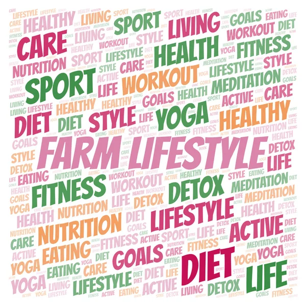 Farm Lifestyle word cloud. — Stock Photo, Image