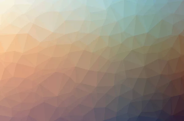 Ilustrace abstraktní hnědé, oranžové horizontální nízké poly pozadí. Krásný mnohoúhelník návrhový vzor. — Stock fotografie