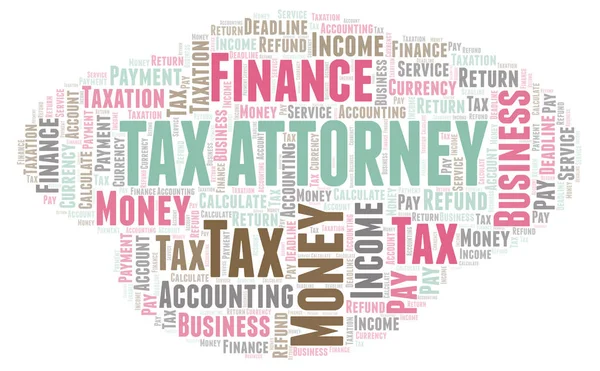 Daňové advokát slovo mrak. — Stock fotografie