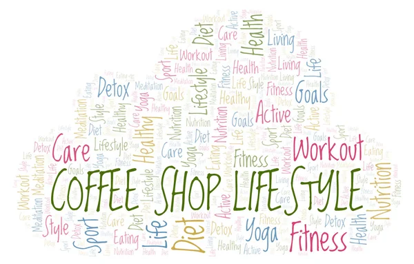 Coffee Shop Lifestyle word cloud. — Stockfoto