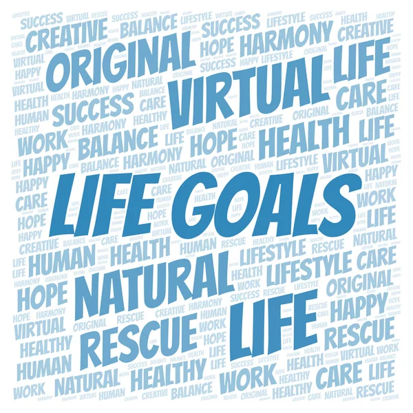 Life Goals word cloud.