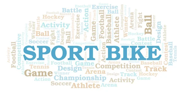 Sport Bike palabra nube . — Foto de Stock
