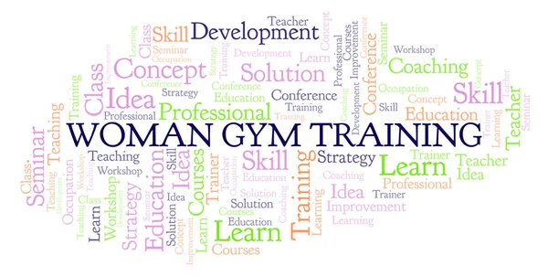 Woman Gym Training word cloud.