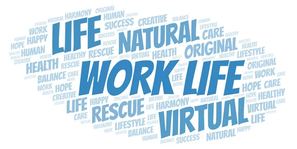 Work Life word cloud. — Stok Foto