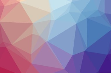 Mavi, kırmızı ve sarı yatay düşük Poli arka plan resmi. Güzel çokgen tasarım deseni. 