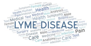 Lyme hastalığı kelime bulut.