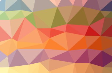 İllüstrasyon soyut turuncu, pembe, kırmızı yatay düşük Poli arka plan. Güzel çokgen tasarım deseni. 