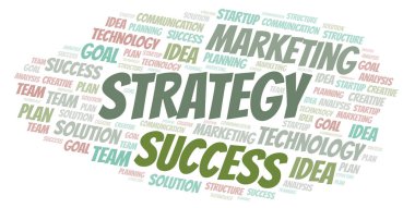 Strateji kelime bulutu.