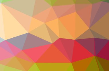 İllüstrasyon soyut turuncu, kırmızı, sarı yatay düşük Poli arka plan. Güzel çokgen tasarım deseni. 