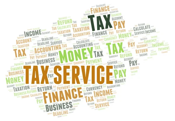 Servicio de impuestos palabra nube . — Foto de Stock