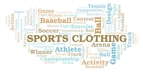 Спортивний одяг хмара слова . — стокове фото