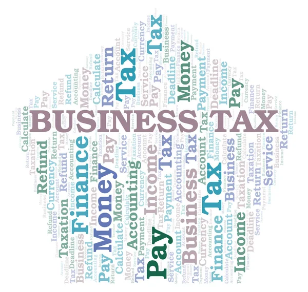 Business Tax parola cloud . — Foto Stock