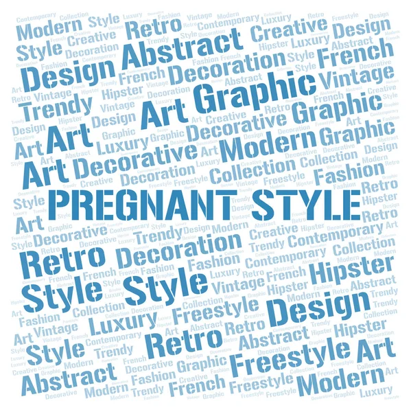 Pregnant Style Word Cloud White Background — Stock Photo, Image