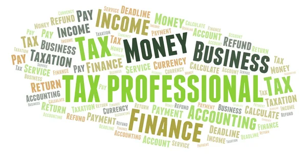 Skatt professionell word cloud. — Stockfoto